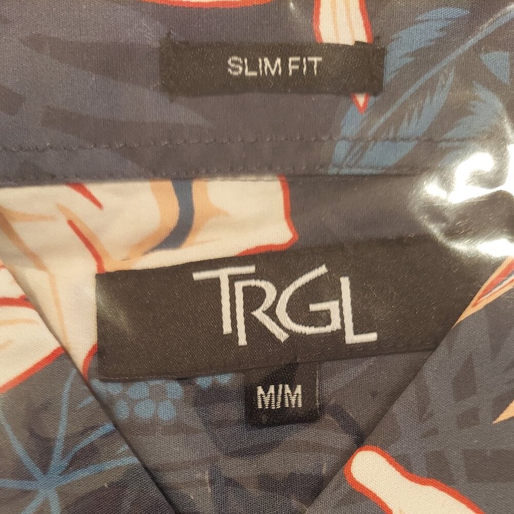 NWT Men's TRGL Button Down Shirt Size M Slim Fit - Picture 5 of 5